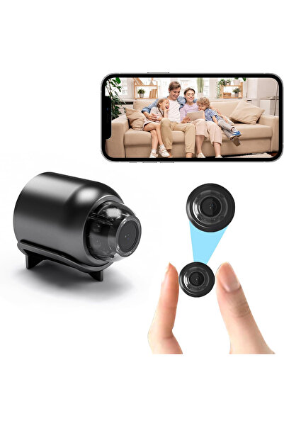 OEM TECHNOVICI WiFi Spy Camera HD 1080P, Motion Detection, Night Vision, MicroSD 64GB, 120 Angle