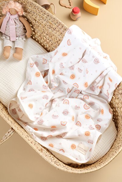 Bondberro Çift Taraflı İnterlok Örtü & Battaniye  %100 Pamuk Oeko-teks Sertifikalı 100 X 85 Cm