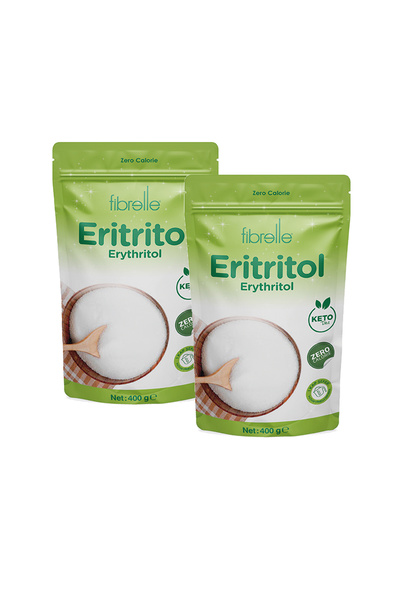 Fibrelle 400 G Eritritol 2 Paket. Keto / Ketojenik / Vegan Diyete Uygundur.