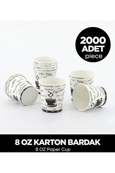 Sepet Doldur 8 OZ Karton Bardak 2.000 Adet