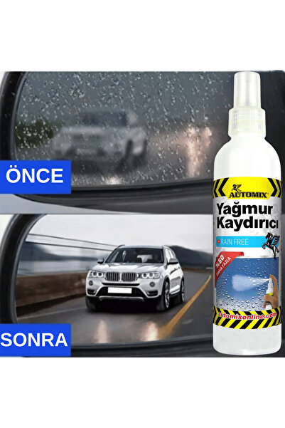 Automix Kışa Özel 3'ü 1 Arada Cam Spreyi – Buğu Önleyici, Buz Çözücü, Yağmur Kaydırıcı