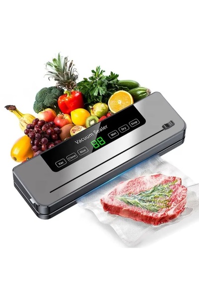 MACVI Aparat de vidat Macvi® cu tăietor, sistem compact, mod uscat/umed pentru conservarea alimentelor