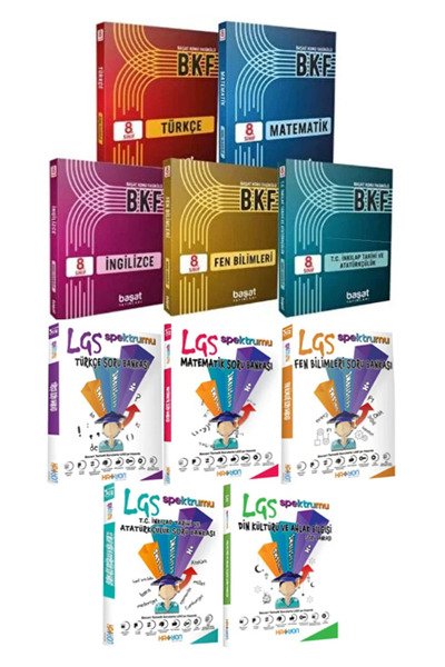 Başat Yayınları 8. Sınıf LGS Konu Anlatım ve Soru Bankası Seti (10 Kitap)