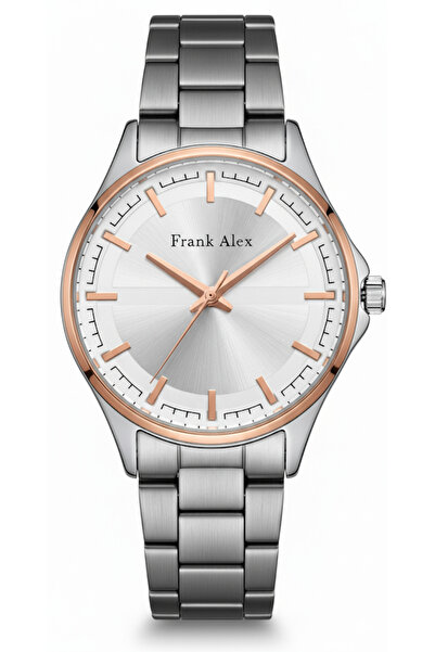 Frank Alex Men's Wristwatch Gold and Silver Color, Silver Dial - Stylish Meta...