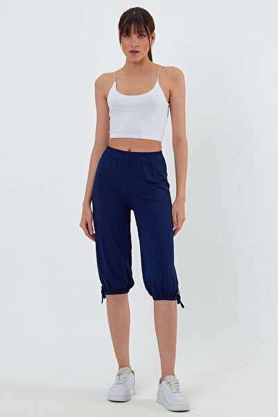 ESPİNA Women's Comfortable Fit Knitted Short Pants Shalwar