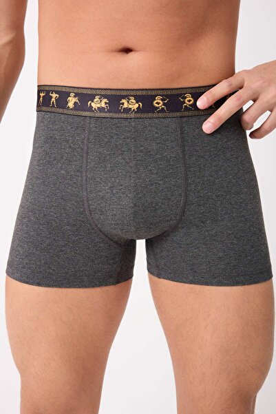 Saint Sail Cotton Lycra Stretch Fabric Printed Colorful Roman Pattern Men's Boxer