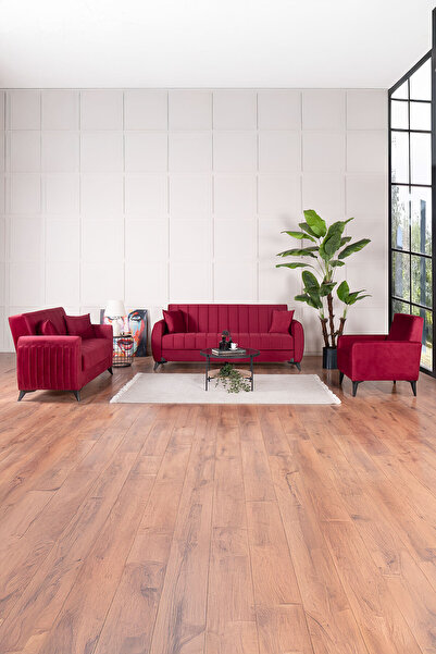 Kilim Mobilya Linda Koltuk Takımı 3 2 B Bordo