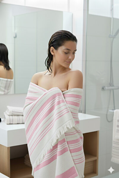 BAMİROSE Liana 50x90 70x140 Cm 2’li Banyo Havlu Takımı, Plaj Havlusu, Hamam T...