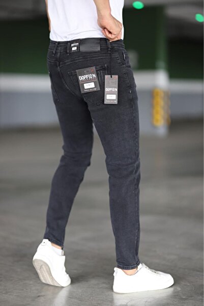 Ser Joven Ανδρικό παντελόνι ανθρακί εφαρμοστό λέιζερ ελαστικό ύφασμα Jean