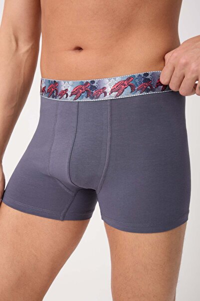 Saint Sail Cotton Lycra Stretch Fabric Printed Colorful Turtle Pattern Men's Boxer