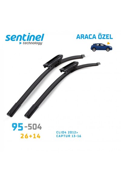 Sentinel SİLECEK MUZ ORJİNAL 95-504 CLİO4 12-> CAPTUR 2013-2016 26"+14" 2ÖN