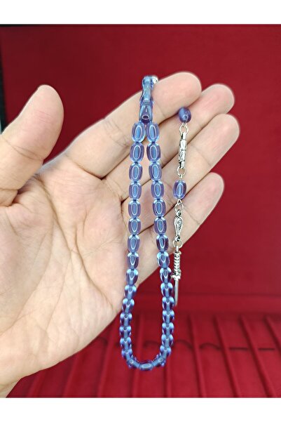 Anemore Collection ATEŞ KEHRİBAR TESBİH BÜROKRAT BİLEK - BOY AÇIK MAVİ RENKLİ...