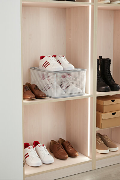 SER&YAT 1 Transparent Steel Frame Zippered Storage Box 45X30X20 Tensioner Storage Organizer