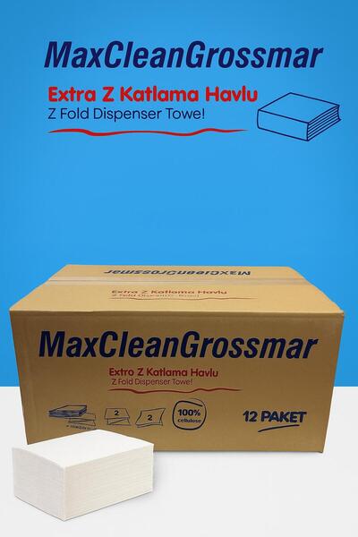 MaxCleanGrosmar Z Katlama Havlu 100lü 12 Paket