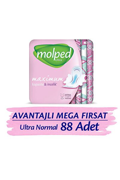 Molped Ultra Hijyenik Ped Normal Avantajlı Mega Paket 88 Adet