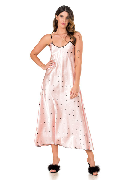 MOONGIRL KADIN SATEN UZUN TEK GECELİK