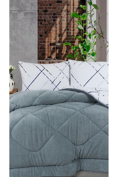 VİLERA HOME Pofuduk Welsoft Double Size Bedspread with Pillowcases