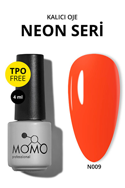 MOMO professional Kalıcı Oje N009, Neon Yanık Turuncu, 4 ml, TPO- FREE