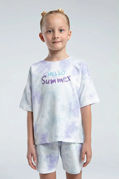 Rolypoly Girl shorts set - white/lila