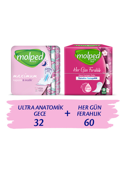 Molped ULTRA ANATOMİK 32'Lİ GECE + HER GÜN FERAHLIK 60'LI