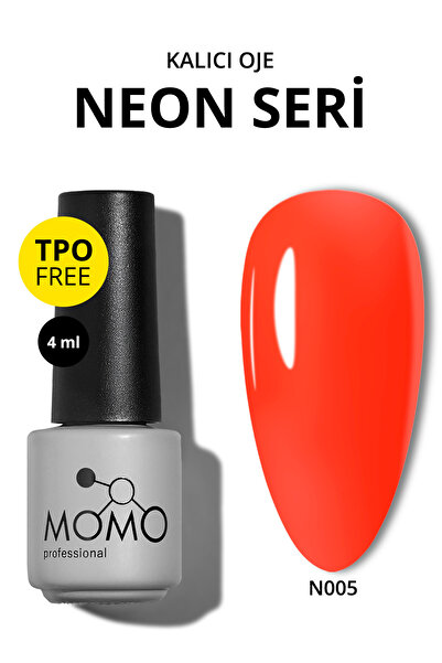 MOMO professional Kalıcı Oje N005 Neon Nar Çiçeği 4 ml, TPO- FREE