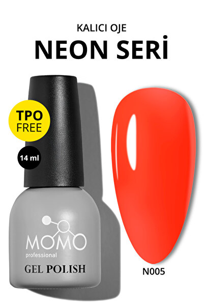 MOMO professional Kalıcı Oje N005, Neon Nar Çiçeği, 14 ml, TPO- FREE