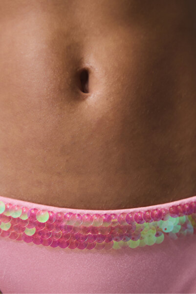 Penti Sequin Sequined Pink Bikini Bottom - Gamze Erçel Collection