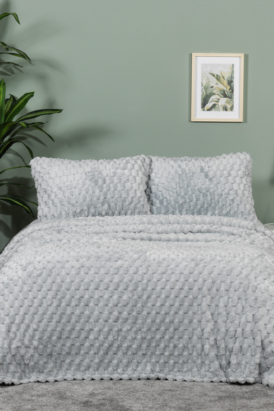 Elart Polen Blanket Set Single Wellsoft 2 Pieces (180X240 cm) Gray