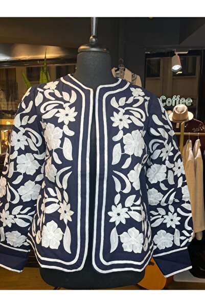 By-esq Women's Embroidered Cotton Design Jacket