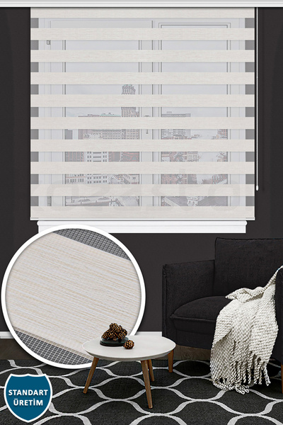 Kozastor Zebra Perde Ekru Bambu Pls125 V01