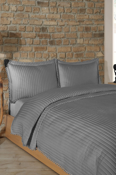 Elart Florita Bedspread Set Single (180X240 cm) Gray