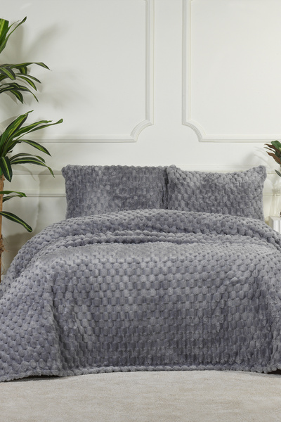 Elart Polen Blanket Set Single Wellsoft 2 Pieces (180X240 cm) Anthracite