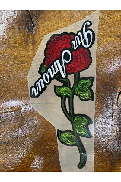 Gönülden Tasarım 25x11 cm peglanje crvene ruže, aplikacija za transfer štampe