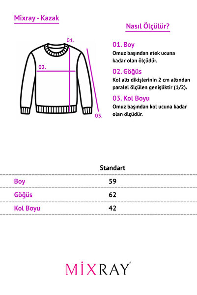 Mixray 6183 Women's Nopeli Oversized Knitwear Thin Sweater Stone