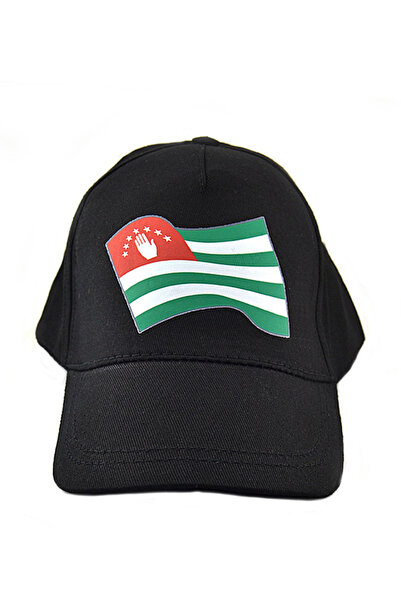 anahtarlıksepeti Pălărie neagră imprimată cu steagul Abhaz Abaza