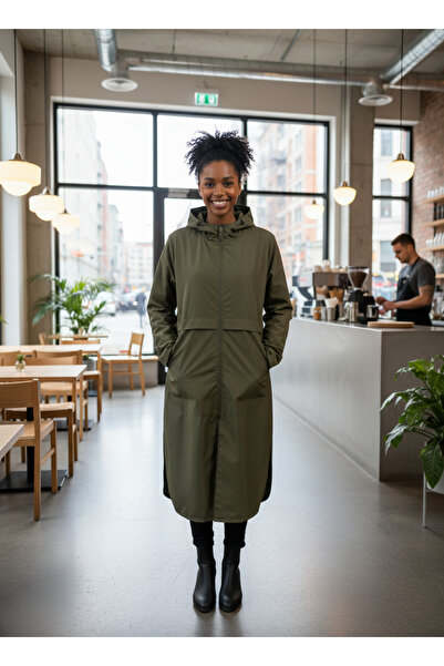SARE ERKMEN Hijab Trench Coat Raincoat
