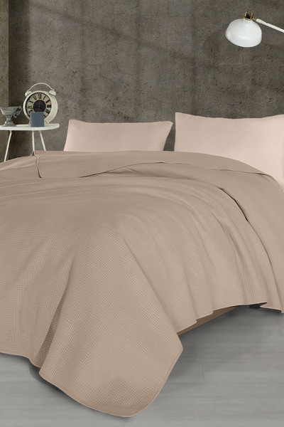 Elart Pan Dora Çok Amaçlı Yatak Örtüsü Tek Kişilik (160x220 cm) Bej