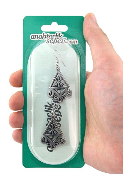 anahtarlıksepeti Caucasian Circasus Motif Triangle Earrings