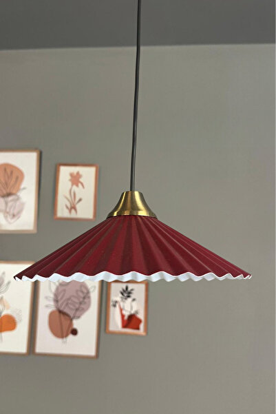 Bamyum Avilla Vişne Çürüğü Tekli Metal Avize Eskitme Plafonyer Başlık Cafe Mu...