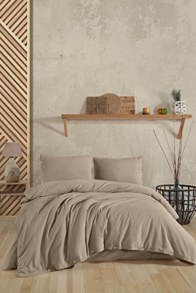 Elart Lina Double Duvet Cover Set 4 Pieces Beige