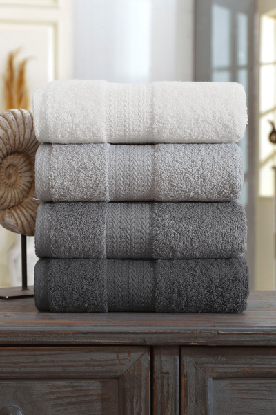 Elart Rainbow Towel Set Cotton 4 Pieces (50X90 cm) Anthracite