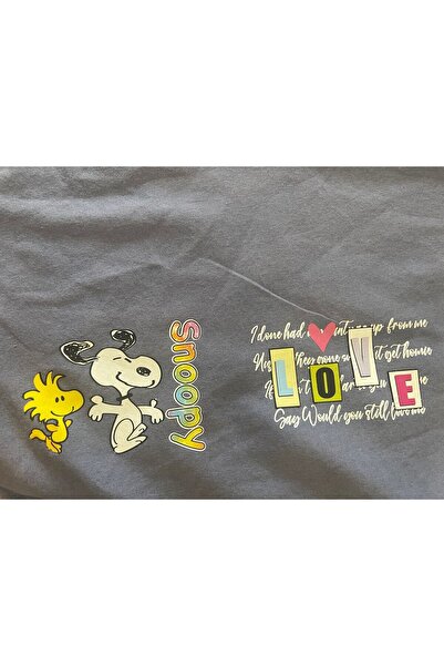 Gönülden Tasarım 23X7 CM FERĂȚĂ STICKABLE PRINT TRANSFER SNOPPY LOVE TEXT APPLICAT PATCH ARMĂ