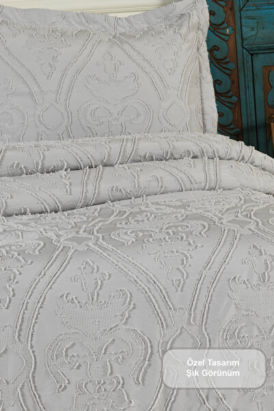 Elart Loren Yatak Örtüsü Seti (220x240 cm) Gri