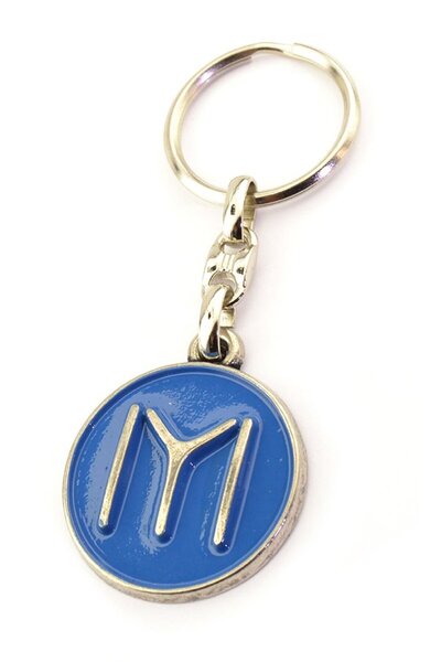 anahtarlıksepeti سلسلة مفاتيح مستديرة من أكسيد النيكل بشعار Kayi