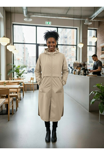 SARE ERKMEN Hijab Trench Coat Raincoat