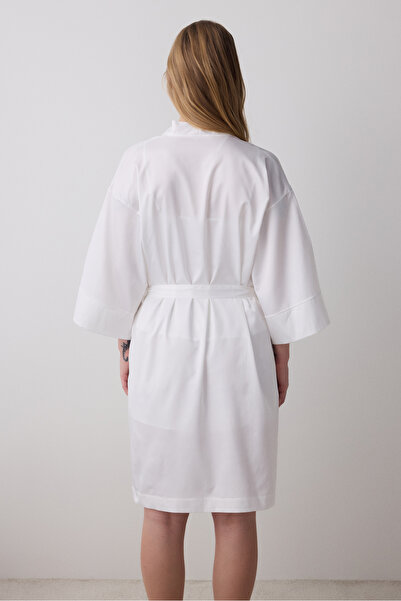Penti Bridal Delicate Satin Off-White Dressing Gown