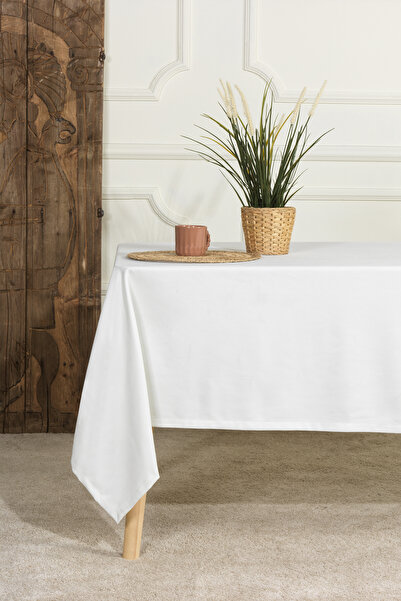 Elart Soft Velvet Tablecloth Rectangular (150X220 cm) Cream