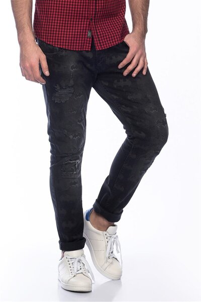 Dewberry Men's Black Jeans - P160001P0027