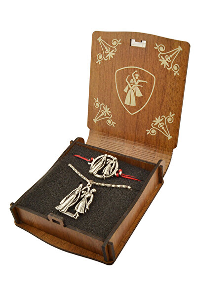 anahtarlıksepeti Caucasian Quartz Playing Double Figure Necklace Bracelet Set