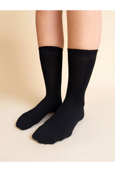 shefox 3 чифта бамбукови чорапи без шев на пръстите, класически училищни чорапи за четири сезона